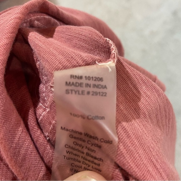 Soft Surroundings 100% Cotton Appliqué Cowl Neck Space Dye Sz M NEW - Picture 4 of 6